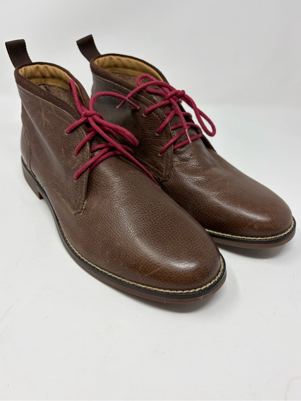 Cole Haan Men's Curtis 8.5 Leather Lug Chukka Boots Brown Casual Comfort